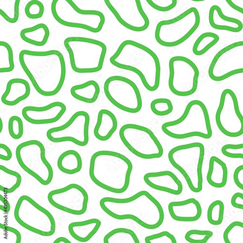 Cute seamless pattern with hand drawn animalistic shapes. Childish style vector background. Fresh modern geo print