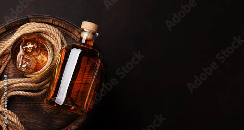 Fotografie, Obraz Bottle with rum