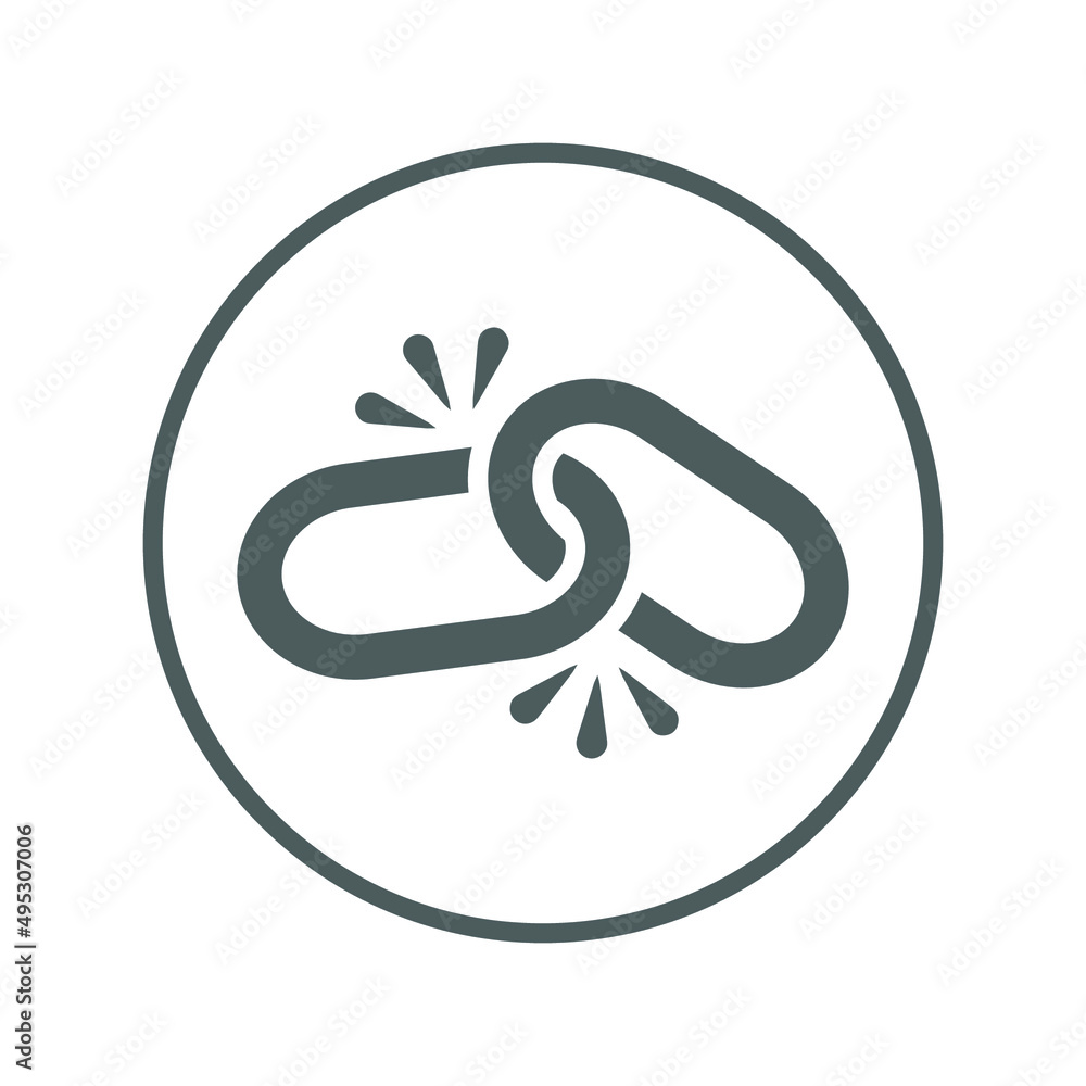 Chain, link, linking, connection icon. Gray vector sketch. Chain, link, linking, connection icon. Gray vector sketch.