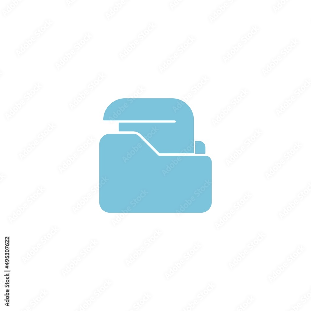 Folder icon flat design template vector