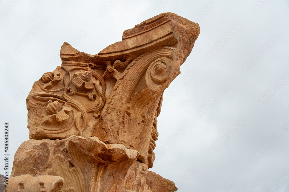 A part of a Roman column Petra Jordan