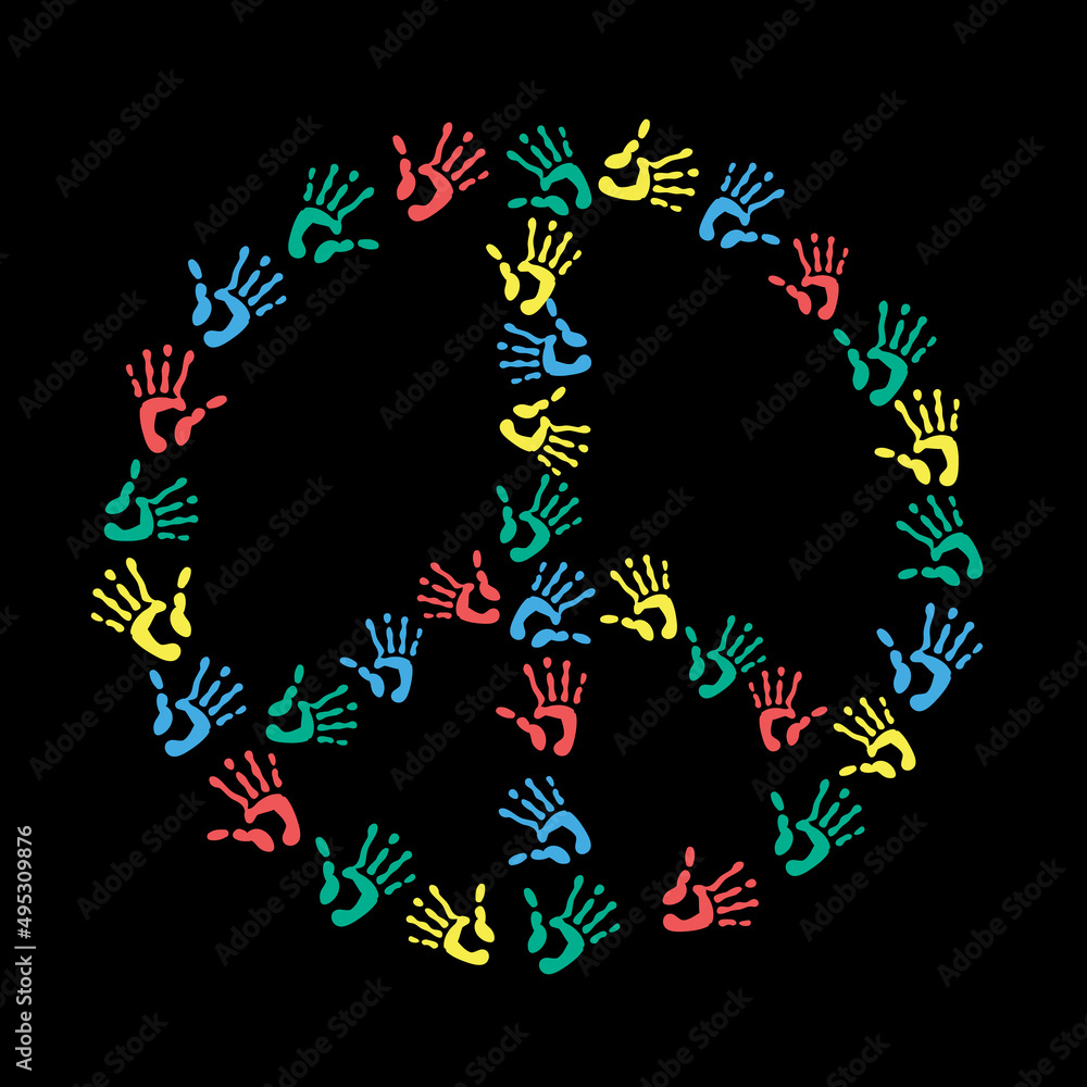 Peace symbol. Concept symbol sketch. Vector illustration Peace symbol. Concept symbol sketch. Vector illustration