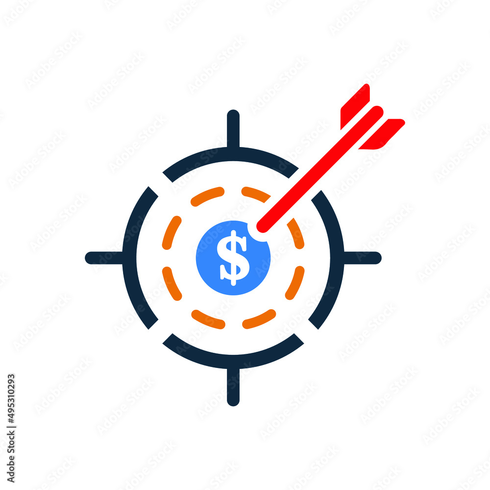 Money, revenue, target icon. Editable vector graphics. Money, revenue, target icon. Editable vector graphics.