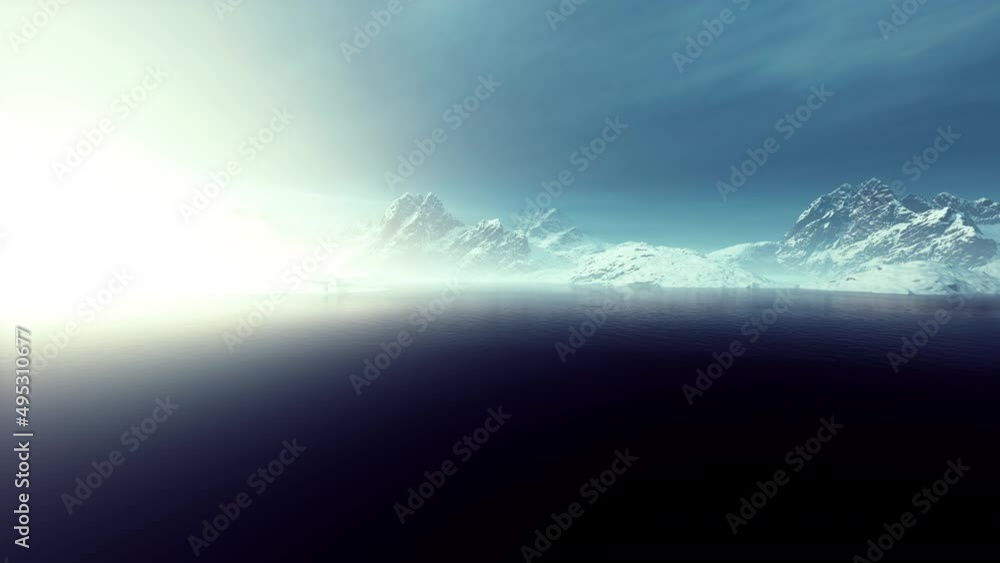 Alaska nature landscape with sea and mountains Alaska nature landscape with sea and mountains