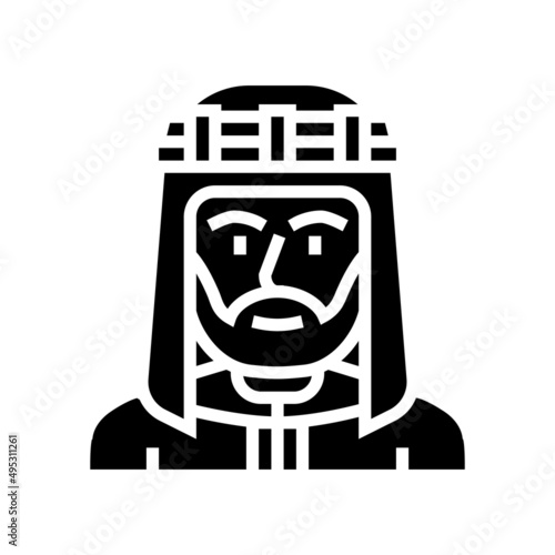 egyptian citizen glyph icon vector. egyptian citizen sign. isolated contour symbol black illustration