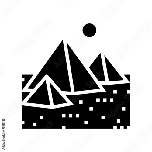 giza town glyph icon vector. giza town sign. isolated contour symbol black illustration