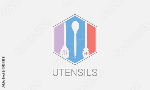 logo design with kitchen utensils, kitchen ware