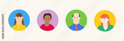 Avatar professionnel pour réseaux sociaux, hommes d'affaires et femmes d'affaires