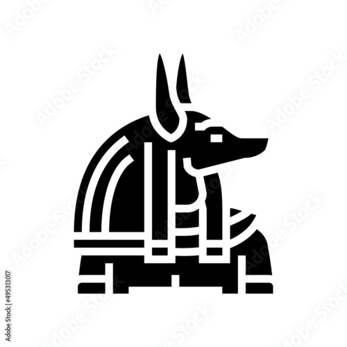 anubis egypt glyph icon vector. anubis egypt sign. isolated contour symbol black illustration