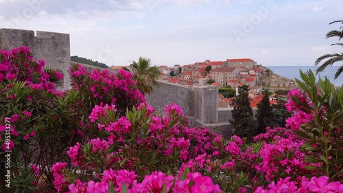 Picturesque view at famous european city of Dubrovnik. Filmed in UHD 4k video.