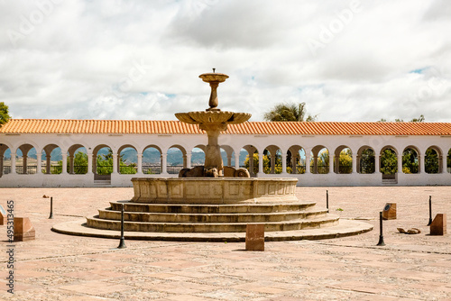 La Recoleta monastery observation deck and fountain in Sucre, Bolivia photo