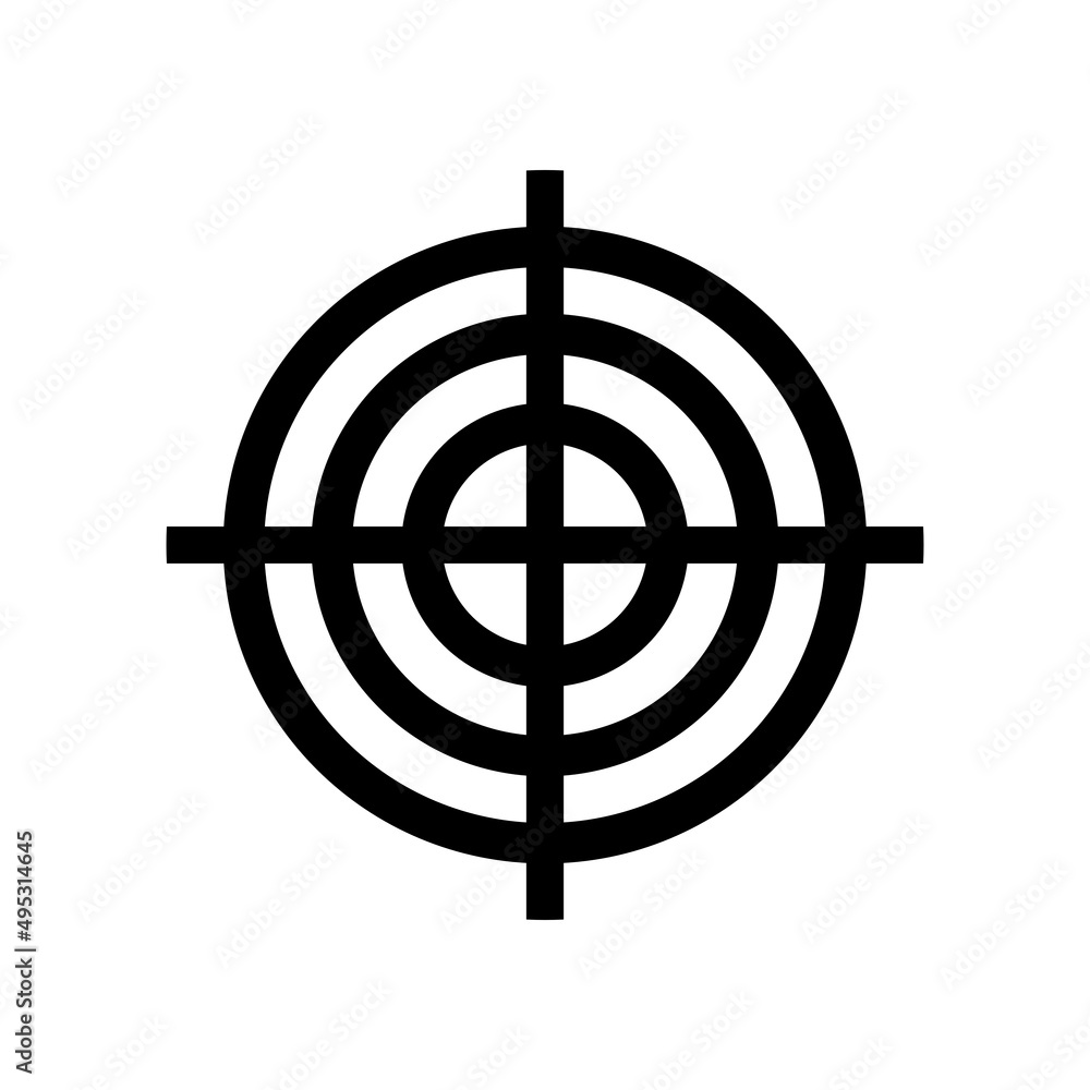 Target Icon vector symbol illustration on a white background Target Icon vector symbol illustration on a white background