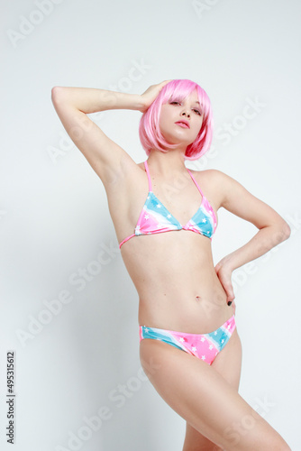 woman model body swimsuit summer