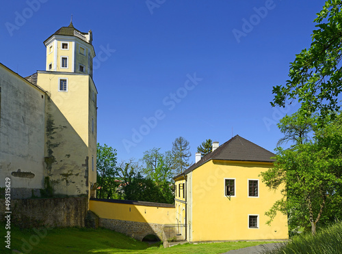 Castle Malenovice, Zlin, Czech republic. Malenovice Castle was founded in the second half of the 14th century photo