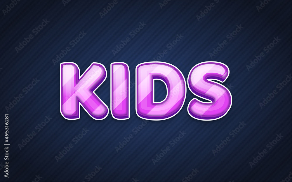Realistic kids 3d editable text effect Realistic kids 3d editable text effect