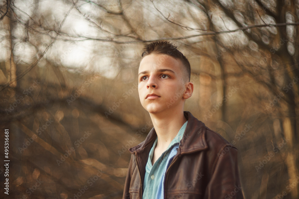 portrait of a handsome boy in natural light portrait of a handsome boy in natural light