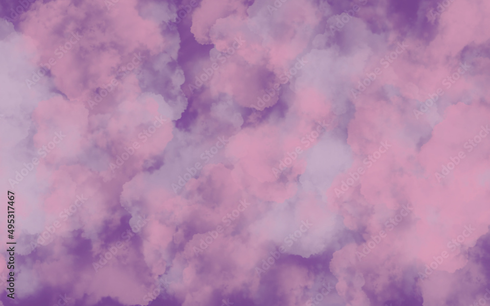 Abstract background with cloud illustration 