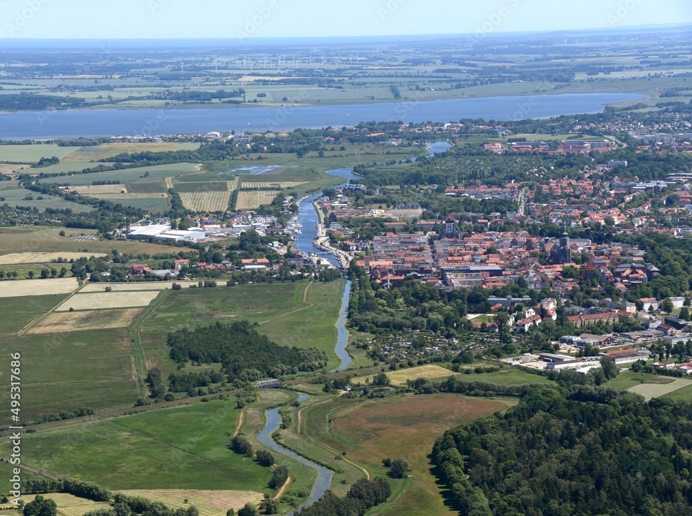 Hansestadt Greifswald, Blick von West nach Ost 2016