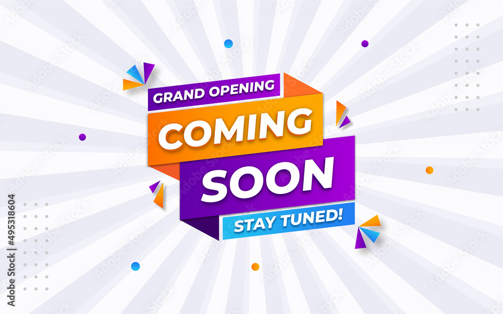 Grand opening coming sale poster, sale banner design template with 3d editable text effect Grand opening coming sale poster, sale banner design template with 3d editable text effect