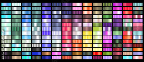 Metal Gradient Collection of Every Foil Color Swatches.