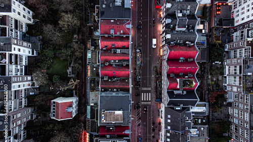 Canvas Print Aerial photography of Amsterdam