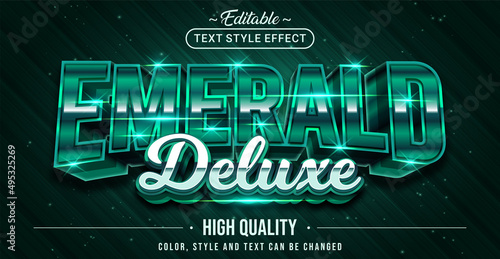 Editable text style effect - Emerald Deluxe text style theme.
