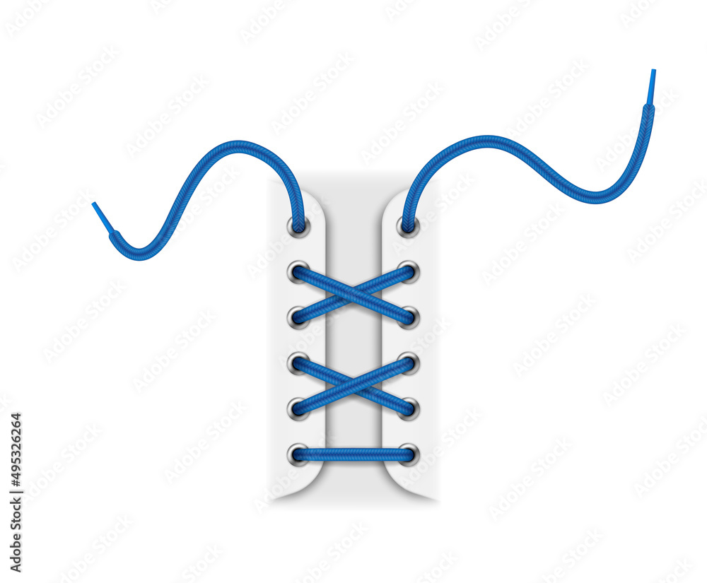 Shoelaces shapes realistic purple shoe laces in snickers shoes tying