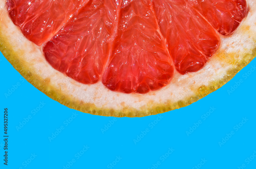 Macro de pomelo rojo Macro de pomelo rojo