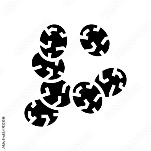 chia seed glyph icon vector. chia seed sign. isolated contour symbol black illustration