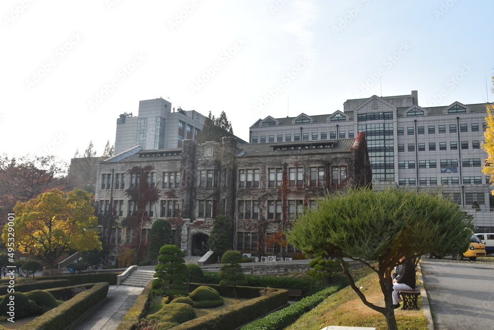 Naklejka premium 학교 캠퍼스 