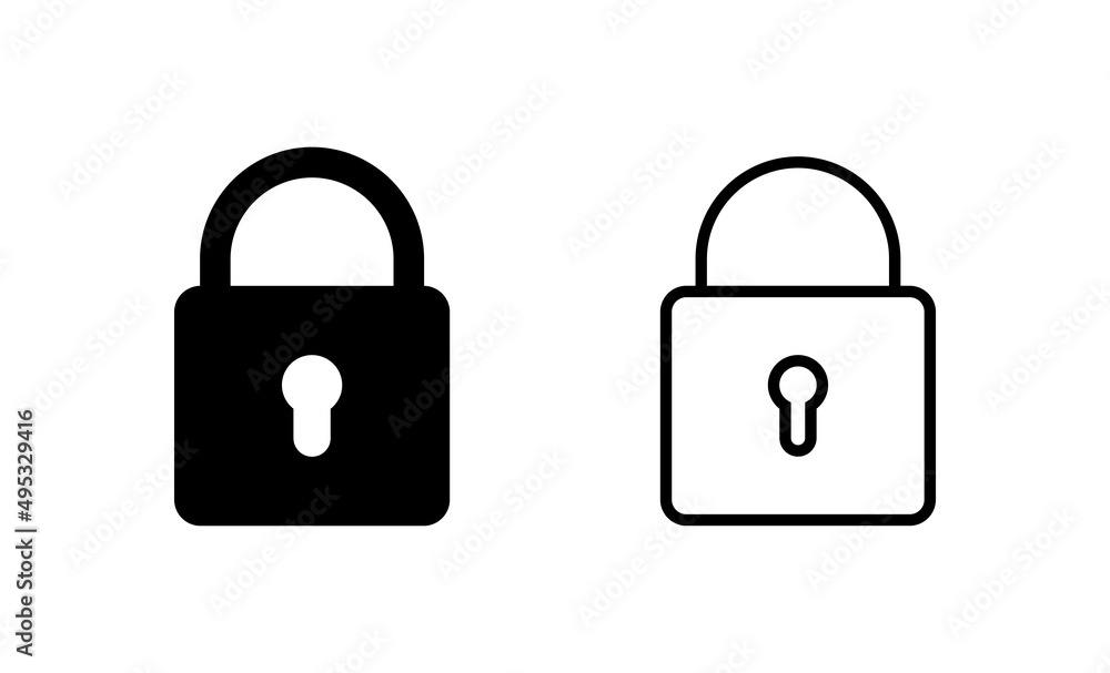 Lock icon vector. Padlock sign and symbol. Encryption icon. Security symbol Lock icon vector. Padlock sign and symbol. Encryption icon. Security symbol