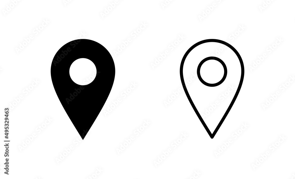 Pin icon vector. Location sign and symbol. destination icon. map pin Pin icon vector. Location sign and symbol. destination icon. map pin