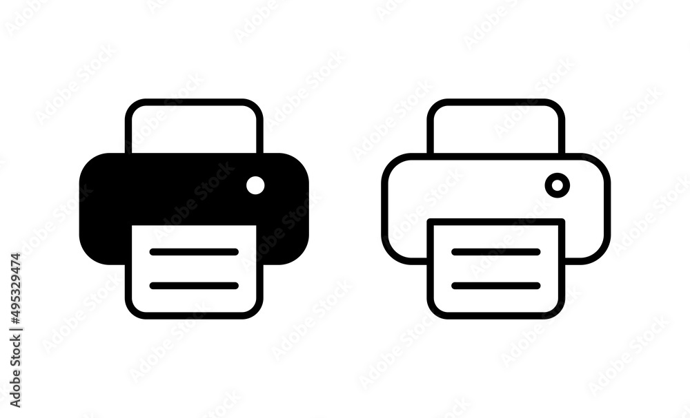 Print icon vector. printer sign and symbol Print icon vector. printer sign and symbol