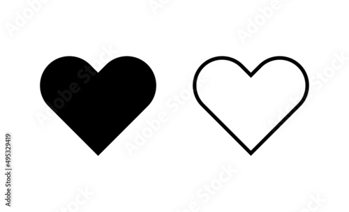 Love icon vector. Heart sign and symbol. Like icon vector.