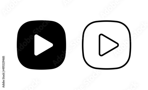 Free Download Play icon vector. Play button sign and symbol - GFXLoad