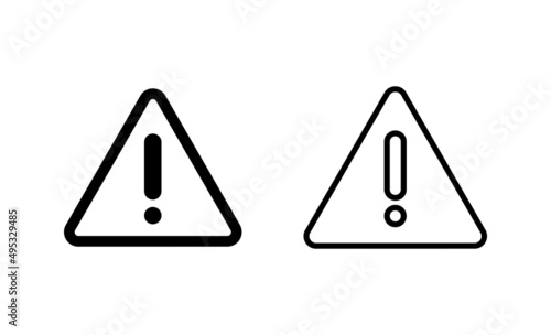 Exclamation danger icon vector. attention sign and symbol. Hazard warning attention sign
