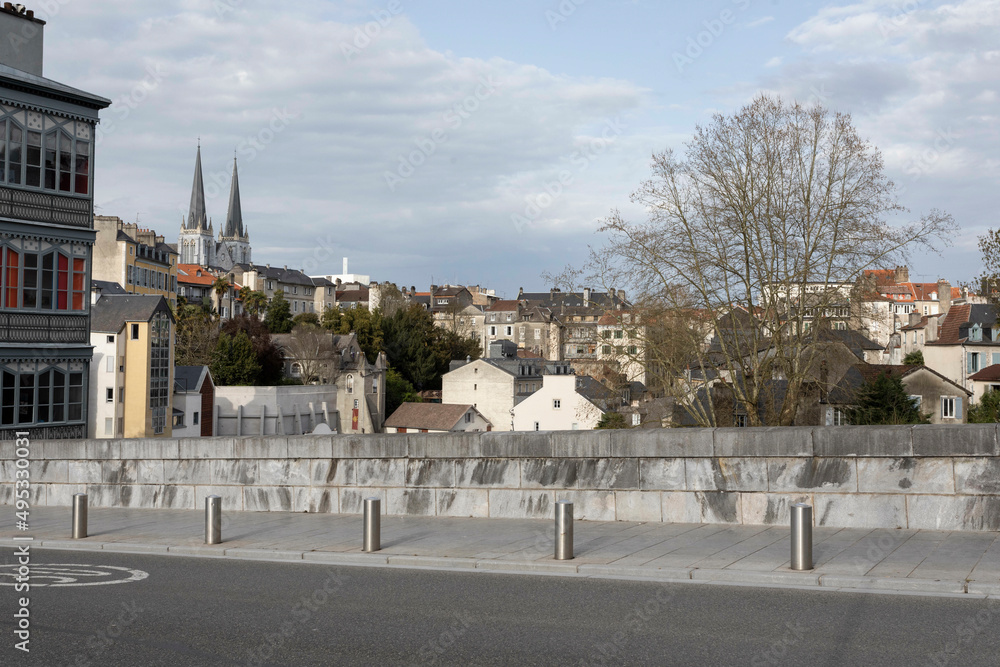 View of downtown Pau, France