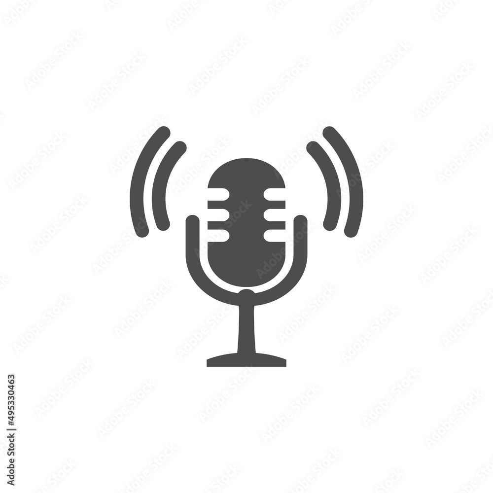 podcast illustration icon vector, podcast flat design podcast illustration icon vector, podcast flat design