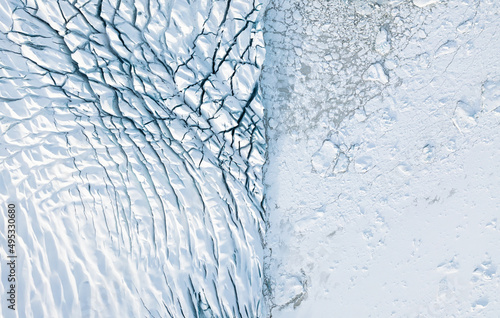 Climate change matters. Iceland. Destruction of the glacier in Iceland due to...