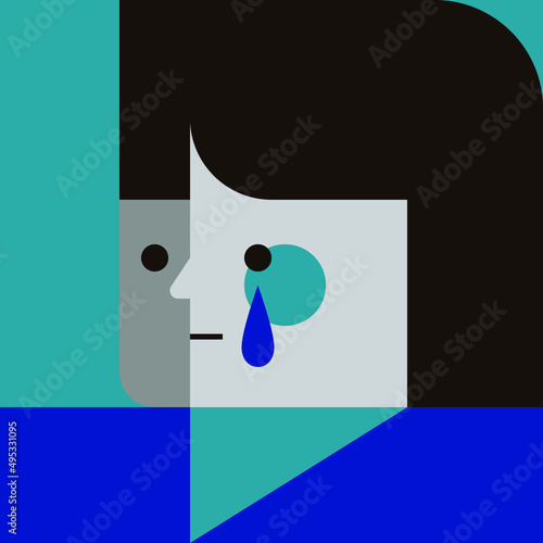 Concept of antidepressants are saving people from depression and about pills effect on mood and health. Flat cartoon vector illustration for banners, site, posters