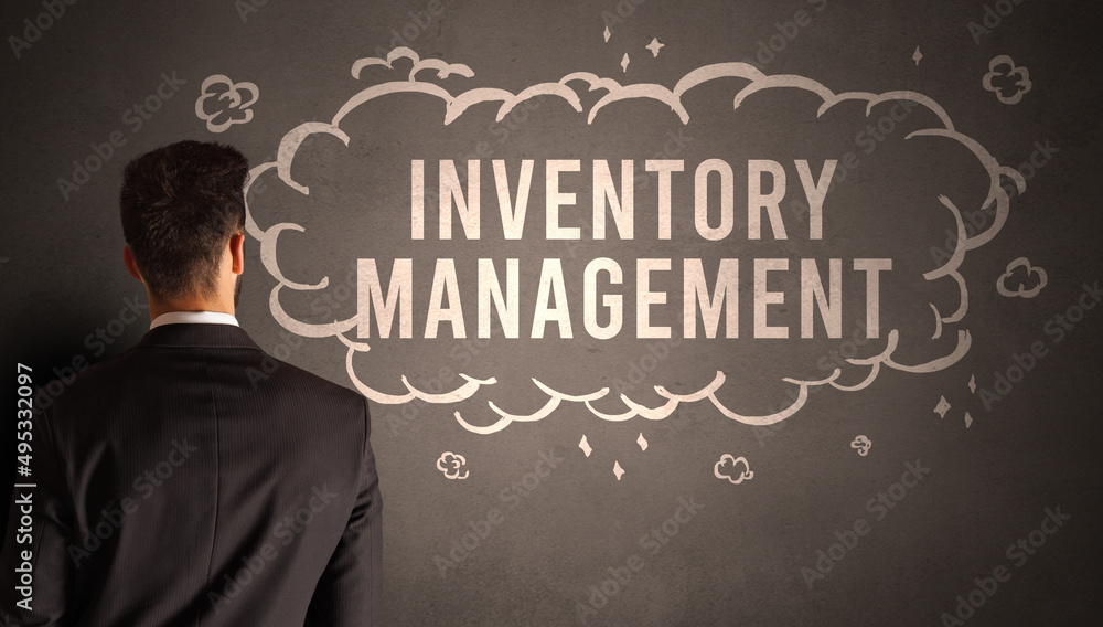 businessman drawing a cloud with inscription