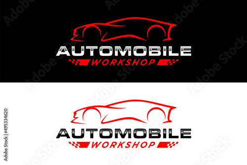 Vehicle Automobile Car Service Salon Modification Workshop Showroom Logo design