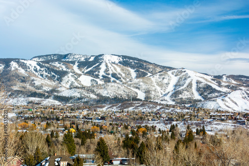 Steamboat Ski Resort in Steamboat Springs, Colorado on a Sunny Winter Day
