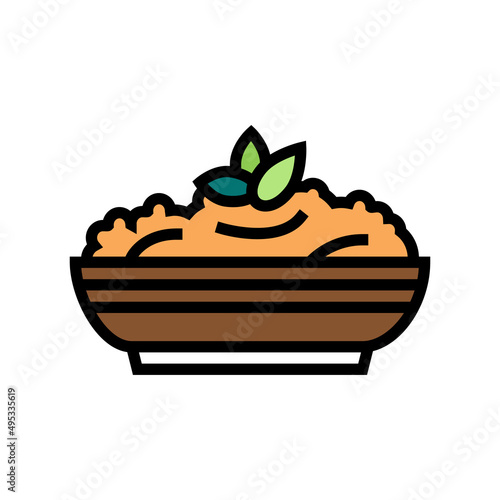 puree carrot color icon vector. puree carrot sign. isolated symbol illustration