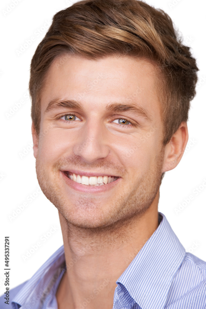 Facing life with a smile. Portrait of a happy and handsome young man. Facing life with a smile. Portrait of a happy and handsome young man.