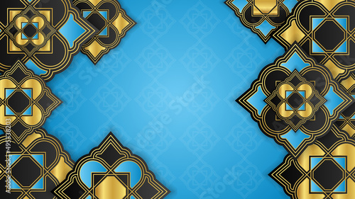 Realistic arabic ornamental background. - Vector.