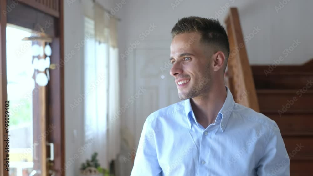 Caucasian reflexive looking at laptop screen, reflexing on work, businessman independent working in a difficult project. Male person preparing at home in the office indoor.
Caucasian reflexive looking at laptop screen, reflexing on work, businessman independent working in a difficult project. Male person preparing at home in the office indoor.