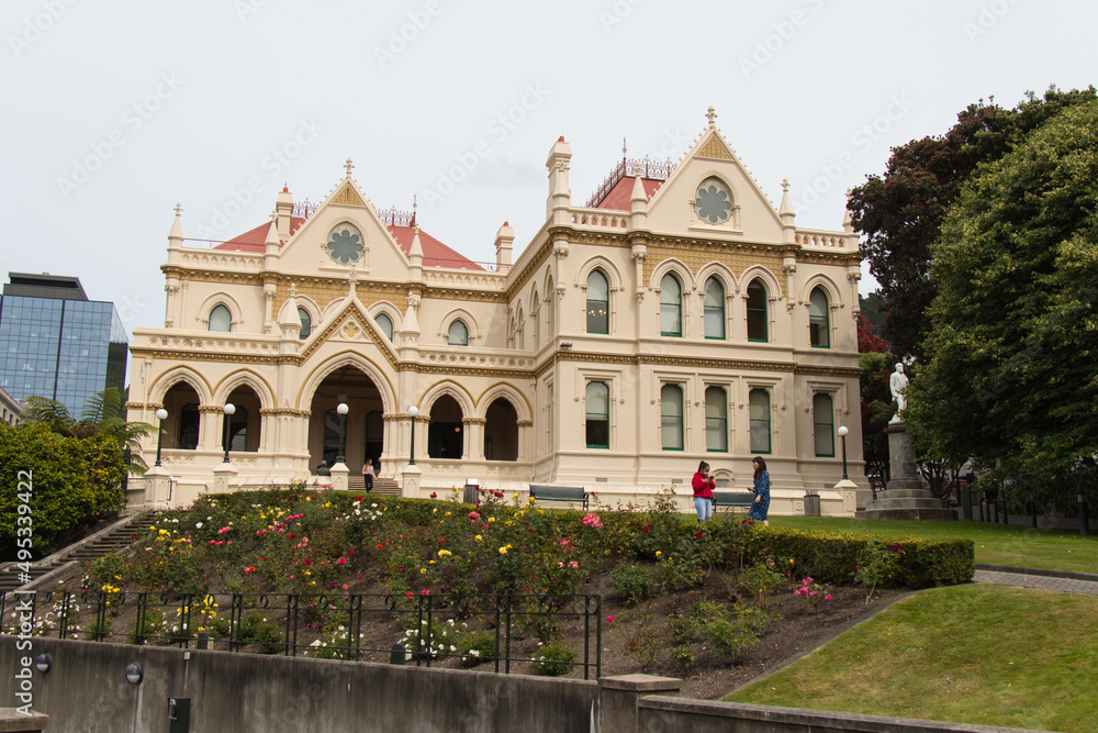 Exterior of Parliamentary Library, Wellington, New Zealand.