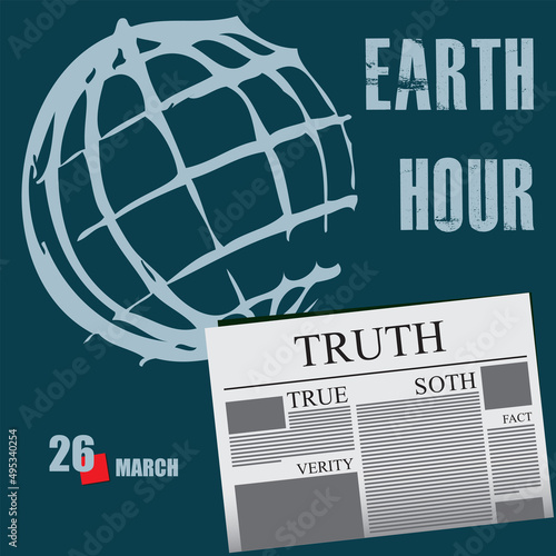 Newspaper page by date - Earth Hour