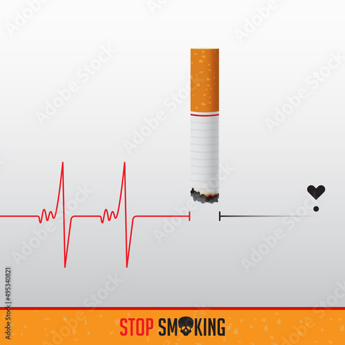May 31st World No Tobacco Day banner design. Cigarette poisoning concept. Stop smoking poster for awareness campaign. Danger from the tobacco infographic. No Smoking Day Banner.